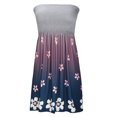 thumbnail image 4 of Pompotops Robe Sans Bretelles à Bande Élastique Style Bohème pour Femme Robes Robe Sans Manches à Imprimé Floral, 4 of 8