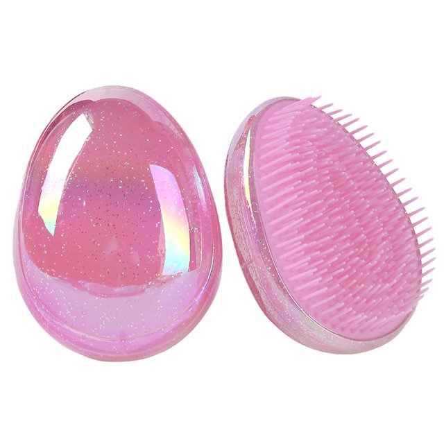 Detangler Comb Portable Egg Shape Detangling Hair Brush Massage Hair Comb