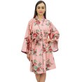 thumbnail image 1 of Bimba Kimono en Popeline de Coton Imprimé Floral pour Femmes Robe de Demoiselle d'Honneur - 28, 1 of 6