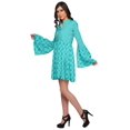 thumbnail image 3 of Moomaya Robe à Manches Longues Évasées pour Femmes, Décontractée, Imprimée, d'Été, Plissée, Kurta, 3 of 6