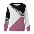 thumbnail image 4 of HKEJIAOI T-Shirts à Manches Longues en Polyester pour Femmes Col Rond Imprimé Floral Hauts d'Été à Manches Longues pour Femmes 2023, 4 of 4