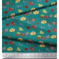 thumbnail image 3 of Soimoi Polyester Crepe Fabric Mix Fruits Print Sewing Fabric Yard 42 Inch Wide, 3 of 3