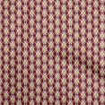 thumbnail image 1 of oneOone Silk Tabby Maroon Fabric Asian Kilim Sewing Material Print Fabric By The Yard 42 Inch Wide, 1 of 5