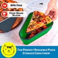 thumbnail image 4 of Contenant de Rangement pour pizza Réutilisable et Extensible avec 5 Plateaux Chauffants Micro-Ondables, Boîte à pizza en silicone Ajustable, Contenant pour Tranches de pizza Gain de Place et Restes, Compatible Micro-Ondes et Lave-Vaisselle., 4 of 8