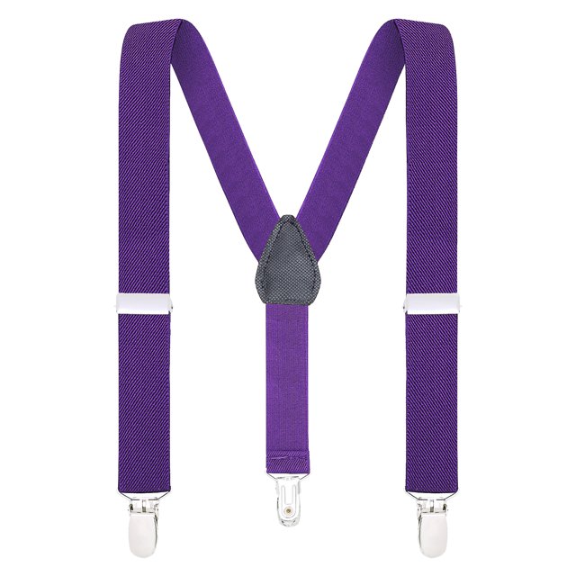 Buyless Fashion Adjustable Suspenders for Kids Toddlers Baby Elastic Solid Color 1 Inch - Y Back Design