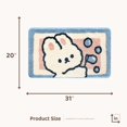 thumbnail image 2 of Rabbit Bathroom Rug Mat, Extra Soft and Absorbent Bath Rugs, Machine Wash Dry, Animal Non-Slip Carpet Mat for Tub, Shower, and Bath Room, 20" x 31", 2 of 7