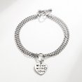 thumbnail image 2 of Jinsinto Women's Crystal Pavé Heart Stretch Bracelet, 2 of 3