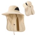 thumbnail image 1 of Chapeau de Pêche Femmes Large Visière Casquette de Soleil avec Protection UV Imperméable Réglable Mentonnière Adapté à l'Escalade en Plein Air Randonnée Chasse Voyage de Pêche, 1 of 7