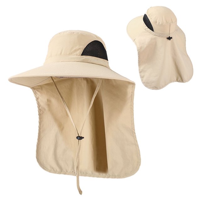 Chapeau de Pêche Femmes Large Visière Casquette de Soleil avec Protection UV Imperméable Réglable Mentonnière Adapté à l'Escalade en Plein Air Randonnée Chasse Voyage de Pêche