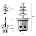 thumbnail image 3 of Chocolate Fountain, 4 Tiers Electric Melting Machine, Fondue Pot Set, for Chocolate Candy, Ranch, Nacho Cheese, 3 of 6