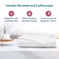 thumbnail image 2 of Sleepgram Viscose from Bamboo King Bed Sheets w/2 Pillowcases, White, 2 of 7