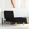 thumbnail image 1 of vidaXL Chaise Longue Black Fabric, 1 of 5