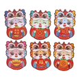 thumbnail image 3 of GUOOL 6 Pcs Enveloppes Rouges du Nouvel An Chinois Enveloppes d'Argent Chanceux Hong Bao D, 3 of 9