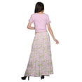 thumbnail image 4 of Moomaya Robe Ethnique pour Femmes Jupe Longue Imprimée et Ensemble Haut Court à Épaules Dénudées, 4 of 6