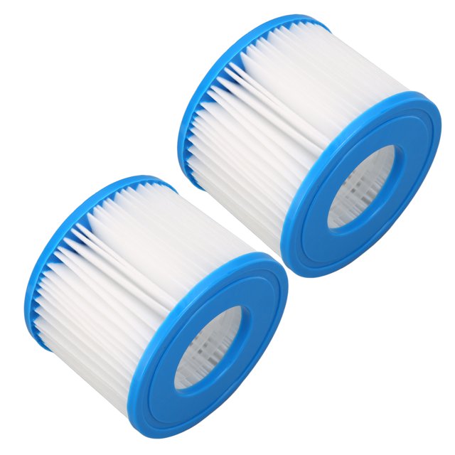 Spa Filter Replacement, 2pcs Children Swimming Pool Spa Filter Element Pool Filter Pump Replacement with durable pleated fabric and blue PP plastic frame. Designed for high-intensity output, sediment filtration, and pump protection. Ideal for hot tubs, spas, and children's swimming pools.