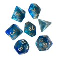 thumbnail image 2 of KLKCMS 7 Pieces Acrylic Polyhedral Dice Party Game D4-D20 for Role Playing Game Blue, 2 of 5