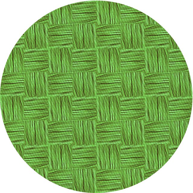 Ahgly Company Machine Washable Indoor Square Transitional Green Area Rugs, 3' Square