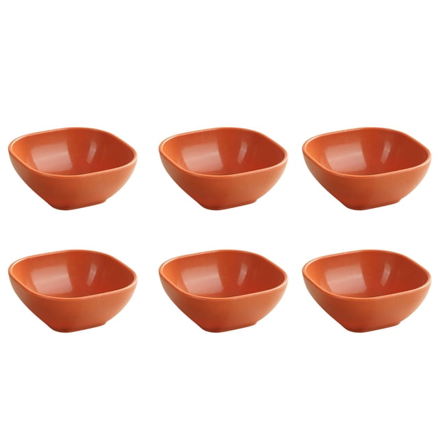 Tumotour 4 Inches Square Seasoning Plates 6 Boxed Wheats Straw Plates Sauces Plates