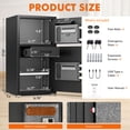 thumbnail image 4 of 6.0 Cu ft Safe Box, Steel Security Safes with Jewelry Drawer Room & Hooks, Home Safe with Dual Alarm & Mute Function, Money Safe with Adjustable Shelves for Documents and Valuables, 4 of 10