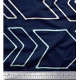 thumbnail image 1 of Soimoi Blue Poly Georgette Fabric Arrow Symbol Printed Craft Fabric by the Yard 52 Inch Wide, 1 of 5