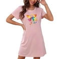 thumbnail image 4 of Tnhcen Grande Taille Tenue de Détente Décontractée – Robe de Nuit à Col Rond et Manches Courtes avec Imprimé Amusant Douce 95 % Polyester 5 % Élasthanne P-2TG pour Usage Quotidien, 4 of 7
