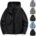 thumbnail image 1 of Sentmoon Womens Coat Oversized Hooded Neck Long Sleeve Women's Jackets Zipper Solid Color Windproof Waterproof Womans Clothes Fall and Winter Stylish for Sports, 1 of 4
