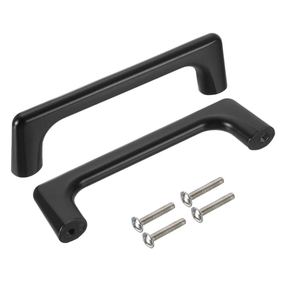 Cabinet Pulls, 10Pcs 4 Inch - Aluminum Alloy Drawer Handles, Furniture Kitchen Hardware Handle for Door Wardrobe Cupboard (Matte Black)