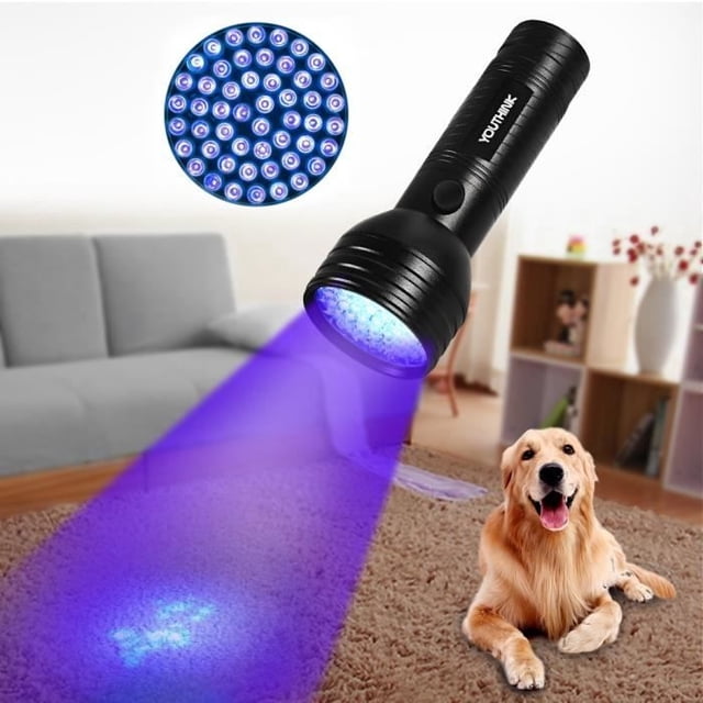 EBTOOLS Pet Urine Detector Light Handheld UV Black Light Flashlight Portable Dog Cat Urine