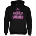 thumbnail image 1 of Always Be Yourself Unicorn Chandail à Capuchon Noir pour Adulte, 1 of 1