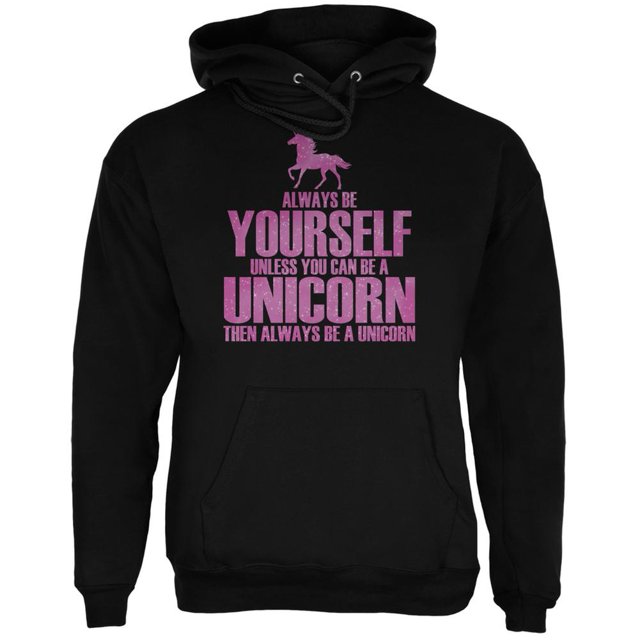 Always Be Yourself Unicorn Chandail à Capuchon Noir pour Adulte