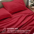thumbnail image 2 of Bare Home Premium 1800 Collection 4-Piece Bed Sheet Set, Full-XL, Red, 2 of 10