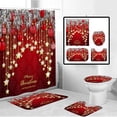 thumbnail image 3 of Transemion Rideau de Salle de Bain Déco Ensemble de Rideaux de Douche de Noël Antirouille Métal Boutonnière Application Rideau de Douche Seulement Salle de Bain, 3 of 6