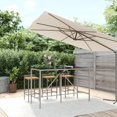 thumbnail image 1 of vidaXL Bar Table with Glass Top Grey 180x70x110 cm Poly Rattan, 1 of 4