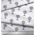 thumbnail image 2 of Soimoi Brown Cotton Voile Fabric Insect,Leaves & Floral Block Decor Fabric Printed BTY 42 Inch Wide, 2 of 3