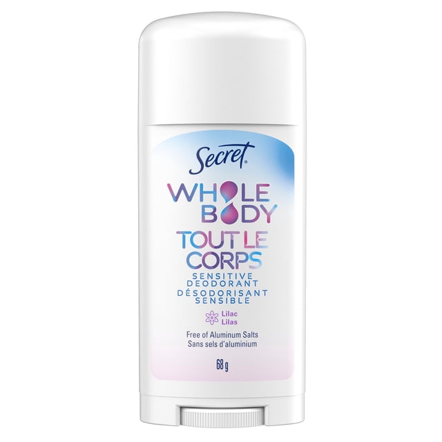 Secret Whole Body Stick Aluminum Free Deodorant for Women with notes of Fresh Lilac Waterlily