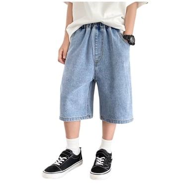MIASHUI Shorts d'Été pour Garçons Taille Élastique Amples Mode Extérieur Pantalons Décontractés pour Enfants et Ados Légers Confortables Bas