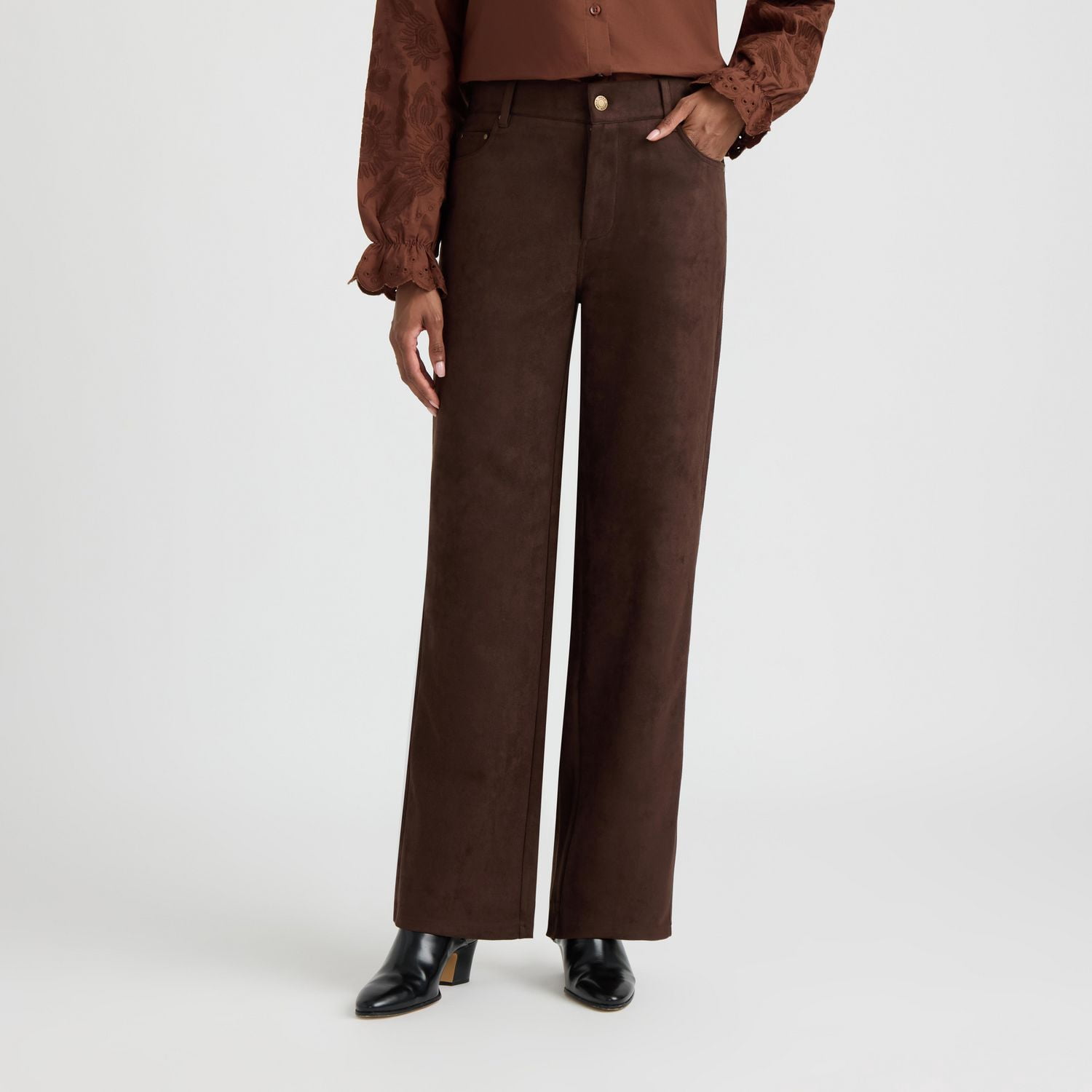 Mexx Women’s Faux Suede 5 Pocket Pant