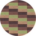 thumbnail image 1 of Ahgly Company Tapis Rond Lavable en Machine Intérieur Transitionnel Brun Sépia, 8 Pieds Rond, 1 of 7