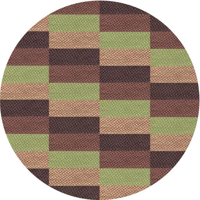 Ahgly Company Tapis Rond Lavable en Machine Intérieur Transitionnel Brun Sépia, 8 Pieds Rond