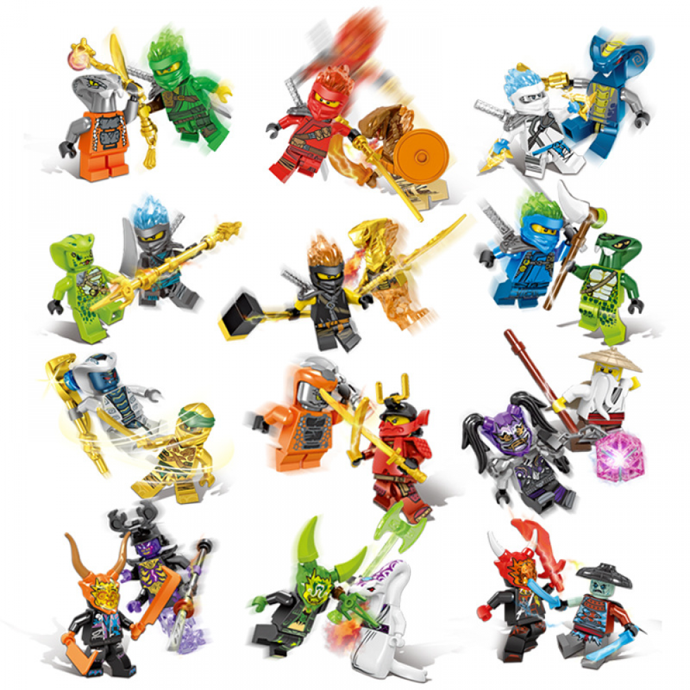 24 Phantom Ninja Mini Building Blocks Toy Compatible With Other Building Blocks, Gift For Boys, Age 6 +ZJKDGJKJ
