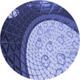 thumbnail image 1 of Ahgly Company Tapis Rond Lavable en Machine Intérieur Jour Transitionnel Bleu Ciel, 5 Pieds Rond, 1 of 7