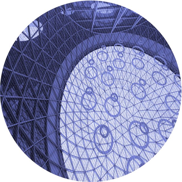 Ahgly Company Tapis Rond Lavable en Machine Intérieur Jour Transitionnel Bleu Ciel, 5 Pieds Rond