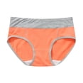 thumbnail image 5 of RKSTN Womens Underwear Cotton High Waist Stretch Briefs Soft Full Coverage Patchwork Color Breathable Stretch Panties 5 Pack, 5 of 5