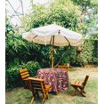 thumbnail image 2 of Vargottam Indoor/OutdoorRoundTablecloth 58 pouces avec trou de parapluie & Zip, imperméable à l'eau TableCloth, TableCovers pour Backyard Table -Red & Gray, 2 of 7