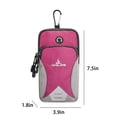 thumbnail image 3 of Meitianfacai Support de Téléphone Cellulaire, Petit Sac Bandoulière à l'Épaule avec Bande pour les Bras, Convient à iPhone et Android, pour la Course, la Marche, la Randonnée et le Vélo (7,5 Pouces, Rose), 3 of 7