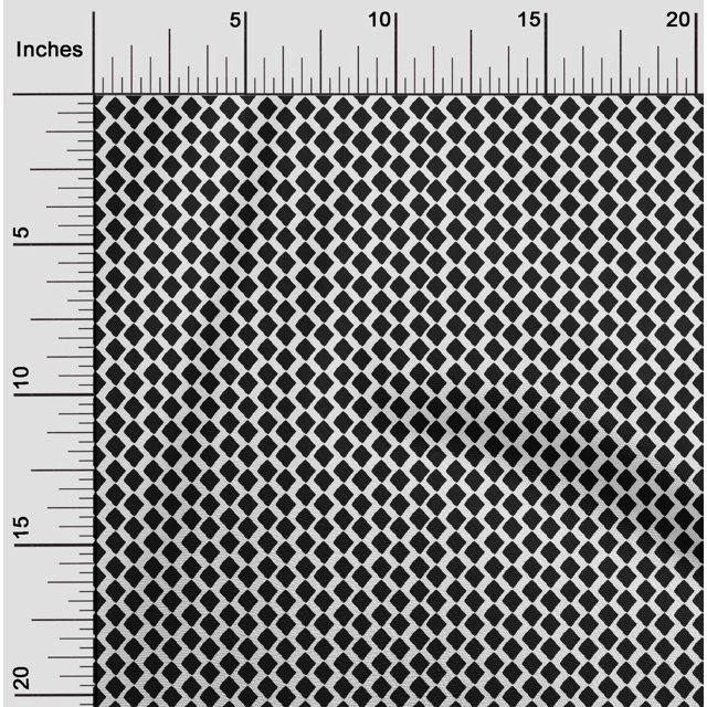 oneOone Polyester Lycra Fabric Diamond Block Print Fabric By The Yard 56 Inch Wide