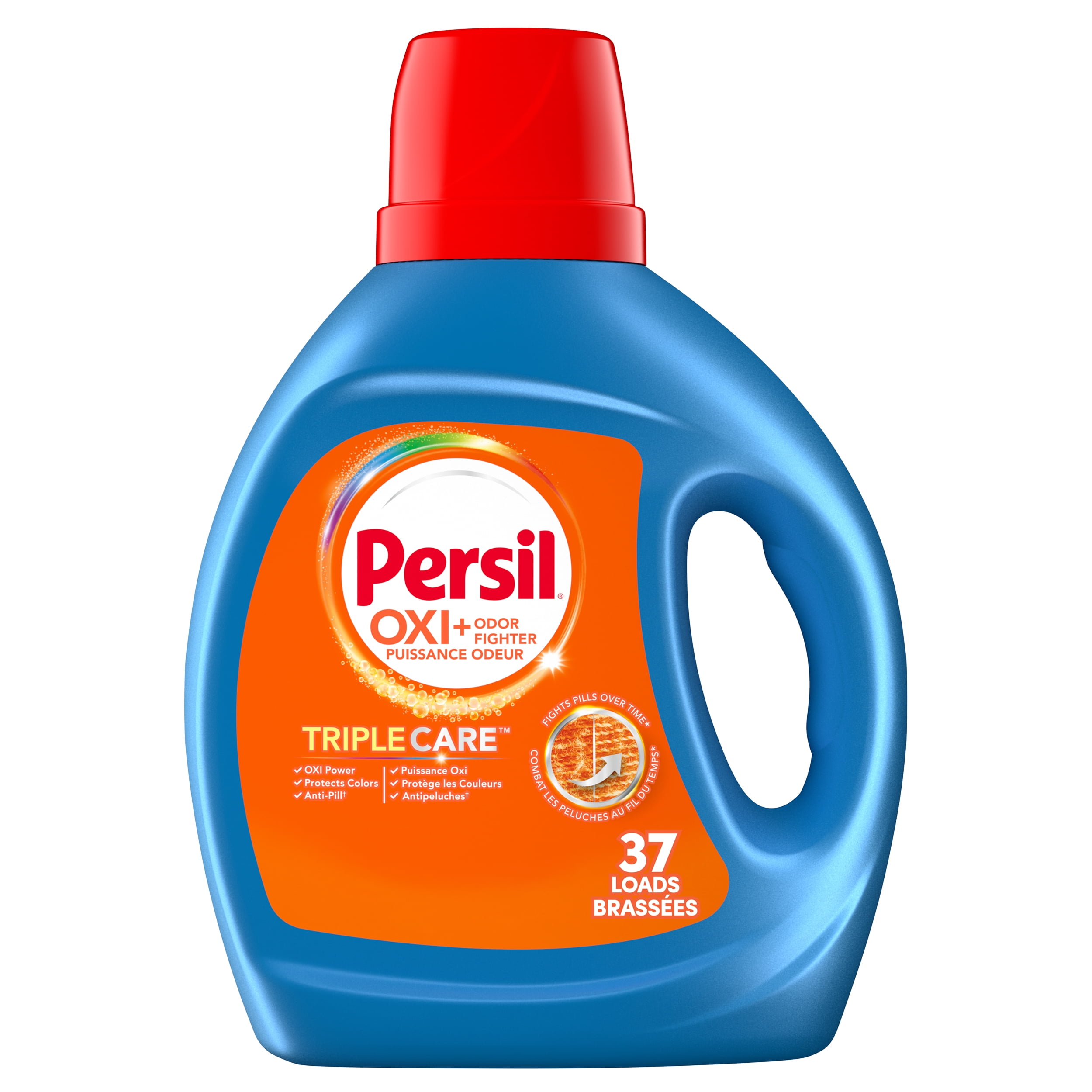 Persil Advanced Clean with Oxi + Odour Power, Liquid Laundry Detergent, Stain Fighting Enzymes, Odour Eliminating Technology, 1.86L, 37 Wash Loads, HE Compatible, 1 bottle