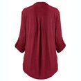 thumbnail image 3 of Womens Plus Size Clearance Women Ladies Large Size Button Lace V Neck Long Sleeve Shirt Blous, 3 of 3