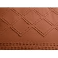 thumbnail image 3 of Swift Home Diamond Textured Soft Touch Duvet Cover Set, All Season Bedding with Zipper Closure, Includes Pillow Shams, Full/Queen, Brick, 3 of 5