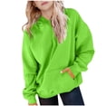 thumbnail image 1 of On Shoulder Top Children Solid Long Sleeve Hoodie Sports Casual, 1 of 7